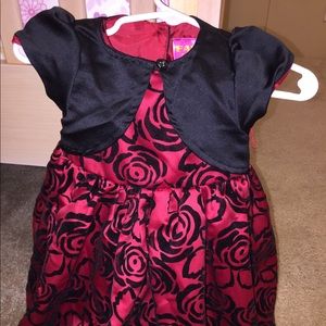 Red rose dress